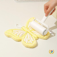 ✅擦手巾可掛式珊瑚絨蝴蝶高顔值卡通加厚柔軟廚房衛生間吸水毛巾