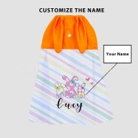 幼兒園必備神器立體萌兔造型熱轉印款不掉色吸水可掛式擦手巾