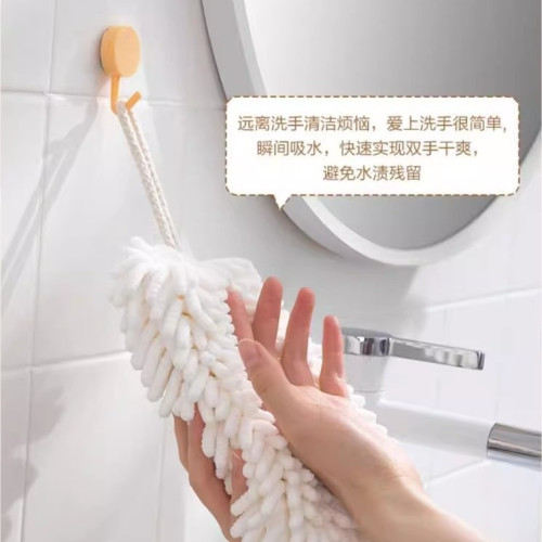 可愛擦手巾掛式超強吸水加厚珊瑚絨毛巾衛生間廚房抹布雪尼爾手帕