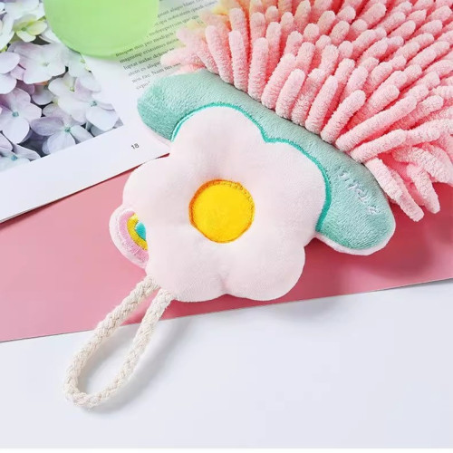 可愛擦手巾掛式超強吸水加厚珊瑚絨毛巾衛生間廚房抹布雪尼爾手帕