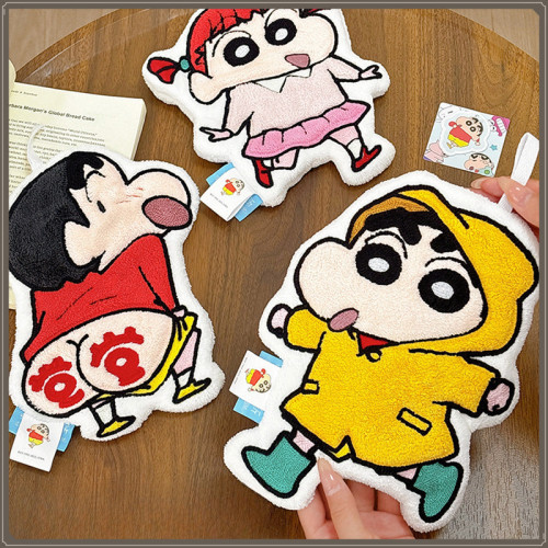 可愛蠟筆小新擦手巾掛式超強吸水加厚速乾毛巾廚房衛生間兒童手帕