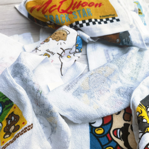  30x32cm卡通純棉吸水大方巾抹布廚房擦手洗碗方毛巾