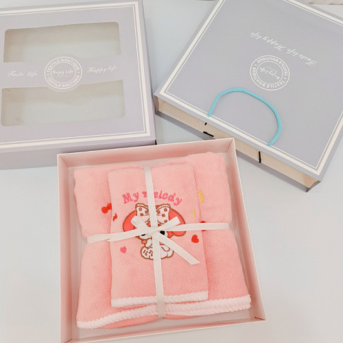 卡通刺綉禮盒套裝婚慶禮物庫洛米美樂蒂布丁狗結婚滿月伴手禮