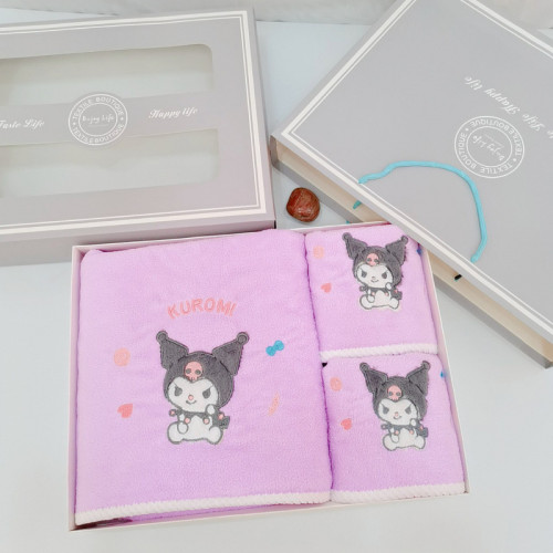 卡通刺綉禮盒套裝婚慶禮物庫洛米美樂蒂布丁狗結婚滿月伴手禮