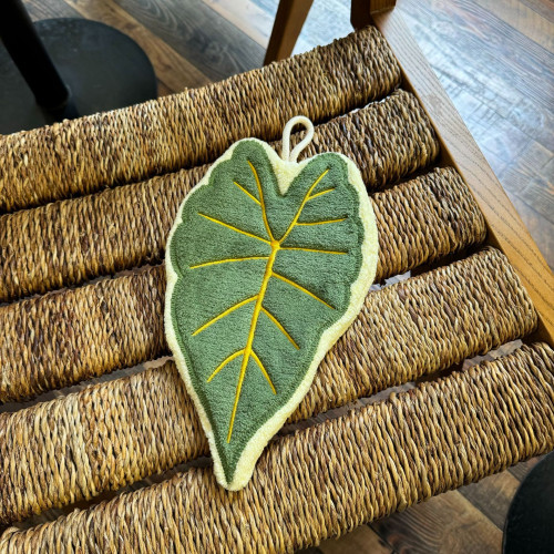 植物葉子加厚擦手巾可愛創意熱植花燭衛生間浴室掛式毛巾廚房手帕