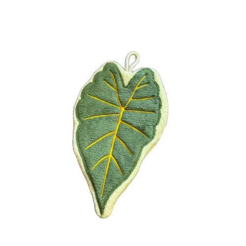 植物葉子加厚擦手巾可愛創意熱植花燭衛生間浴室掛式毛巾廚房手帕