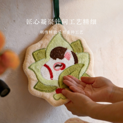 可愛擦手巾掛式吸水加厚衛生間擦手帕毛巾小方巾廚房抹布卡通速乾