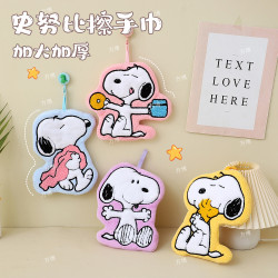 史努比正版擦手巾珊瑚絨掛式卡通衛生間吸水不掉毛情侶家用手帕