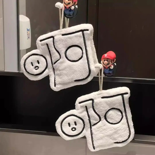 創意掛式加厚珊瑚絨擦手巾超強吸水廚房浴室衛生間兒童毛巾手帕