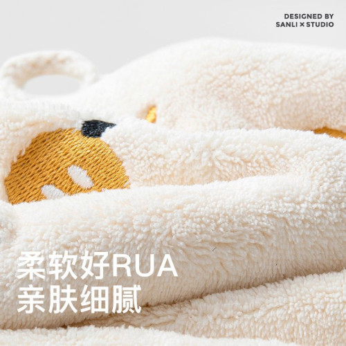 擦手毛巾掛式可愛手巾卡通兒童洗手衛生間吸水速乾廚房方巾