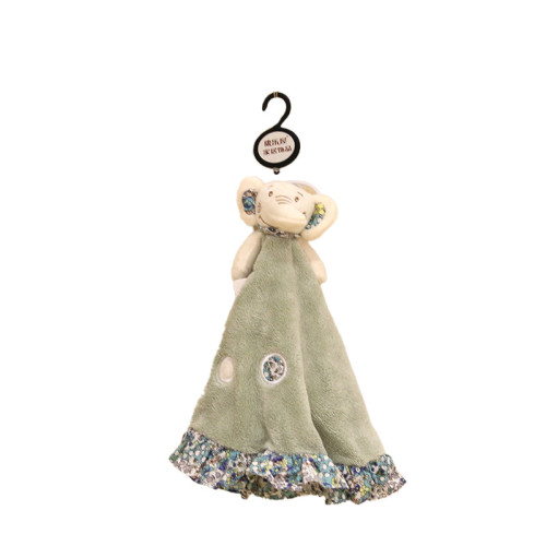 可愛卡通動物珊瑚絨兒童擦手巾 康樂屋掛式加厚吸水擦手毛巾