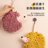 卡通刺蝟雪尼爾擦手巾 動物可愛掛式擦手球 擦手毛巾