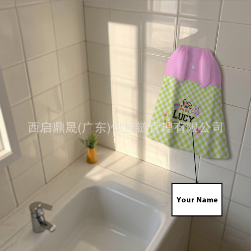 熱轉印款可掛式擦手巾學校可攜式懶人強力吸水擦手巾