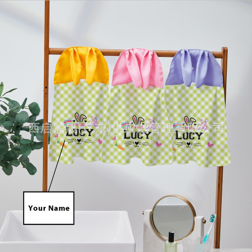 熱轉印款可掛式擦手巾學校可攜式懶人強力吸水擦手巾