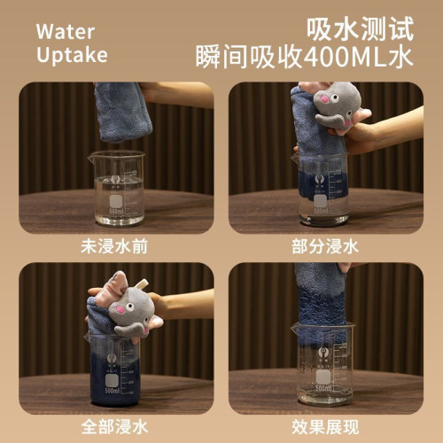 可掛式卡通擦手巾超強吸水速乾不易掉毛加大厚廚房浴室洗手間抹布
