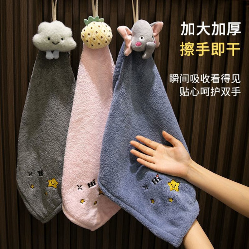 可掛式卡通擦手巾超強吸水速乾不易掉毛加大厚廚房浴室洗手間抹布