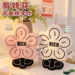 法式擦手毛巾掛式可愛廚房抹布手帕衛生間雙層加厚吸水速乾不掉毛