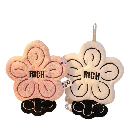 法式擦手毛巾掛式可愛廚房抹布手帕衛生間雙層加厚吸水速乾不掉毛