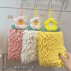 擦手球掛式擦手巾強吸水不掉毛結婚紅色喜慶衛生間廚房雪尼爾毛巾