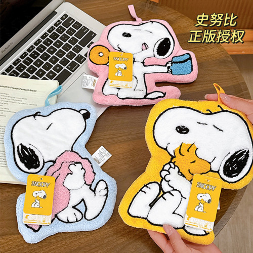 家用擦手巾廚房掛式可愛卡通毛巾吸水不掉毛衛生間擦手清潔