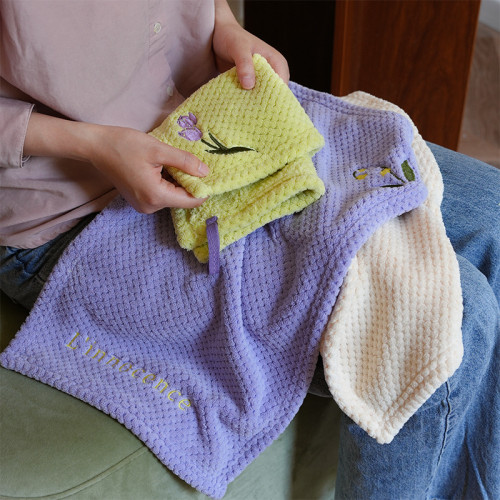 擦手巾 廚房小方巾吸水不掉毛廚房衛生間可掛式手帕擦手巾