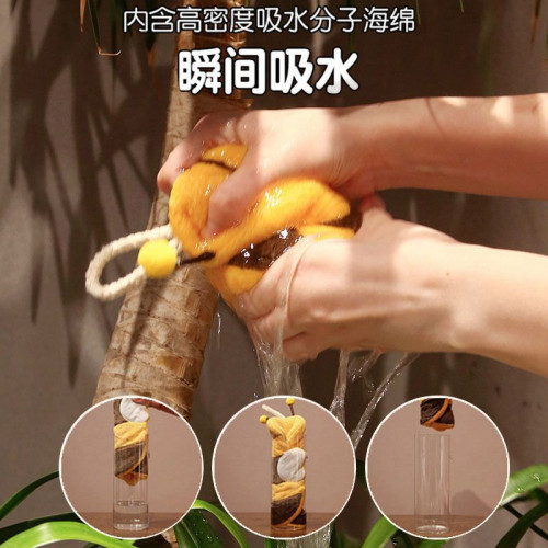 擦手巾熊貓擦手掛巾掛式家用厚款車毛巾廚房抹布宿捨學生手帕