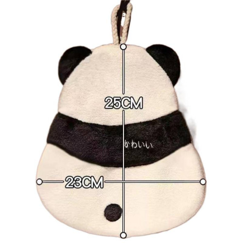 擦手巾熊貓擦手掛巾掛式家用厚款車毛巾廚房抹布宿捨學生手帕