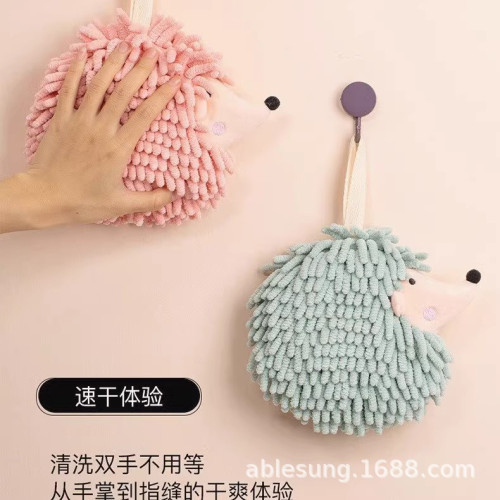 雪尼爾廚房擦手巾洗手間可掛式小狗公仔擦手球吸水速乾加厚超柔軟