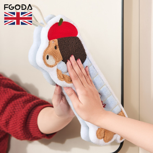 臘腸狗廚房擦手巾家用掛式珊瑚絨超強吸水不掉毛衛生間小毛