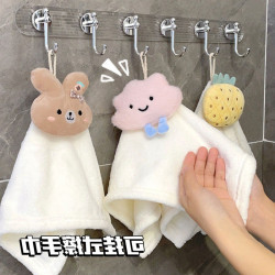 擦手布擦手巾吸水軟風宿捨衛生間可愛厚掛式柔軟家用毛巾