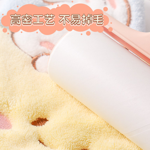 可愛星空卡通擦手巾掛式加厚柔軟吸水兒童毛巾衛生間手帕廚房手布