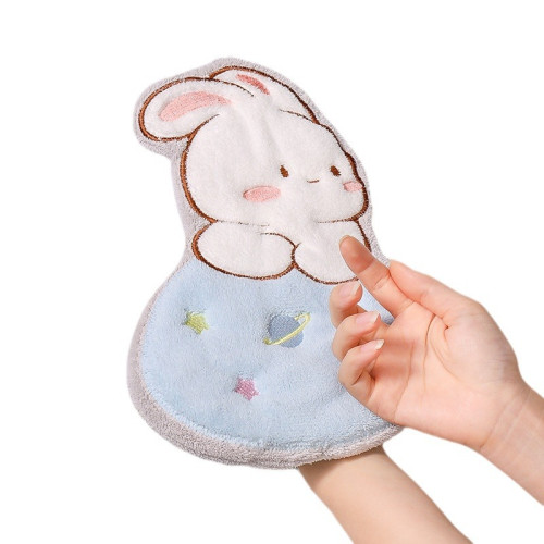 可愛星空卡通擦手巾掛式加厚柔軟吸水兒童毛巾衛生間手帕廚房手布