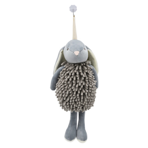 卡通小兔雪尼爾擦手公仔 多功能動物創意兔子擦手巾毛絨玩具