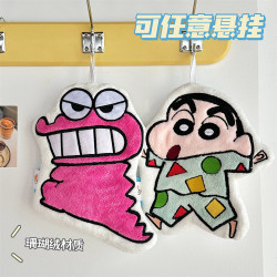 蠟筆小新正版異型擦手巾可愛卡通珊瑚絨吸水速乾多用途立體刺綉巾