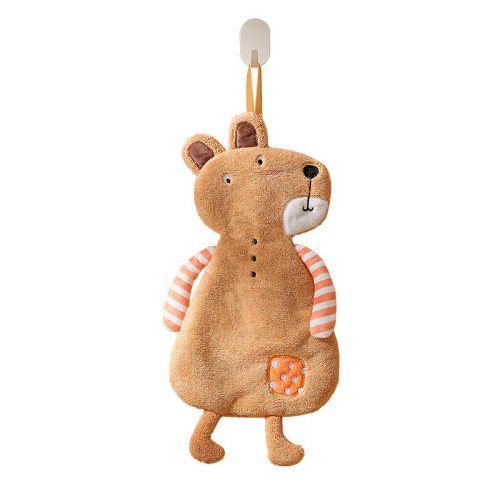 ♔卡通擦手巾掛式家用可愛動物擦手毛巾廚房擦手球衛生間兒童方巾