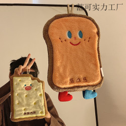 烘焙系列珊瑚絨奶酪卡掛式卡通擦手巾吸水加厚衛生間廚房擦手毛巾