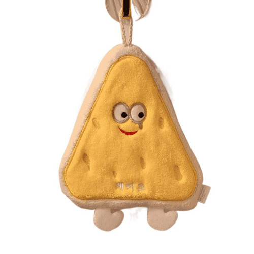 烘焙系列珊瑚絨奶酪卡掛式卡通擦手巾吸水加厚衛生間廚房擦手毛巾