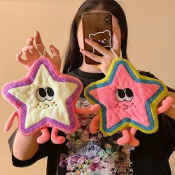 可愛擦手巾掛式吸水加厚衛生間卡通擦手帕毛巾洗手小方巾廚房抹布