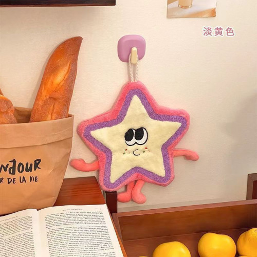 可愛擦手巾掛式吸水加厚衛生間卡通擦手帕毛巾洗手小方巾廚房抹布