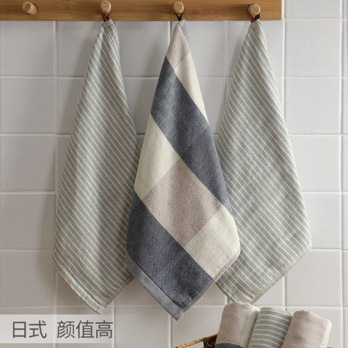 掛式擦手巾日式吸水毛巾棉廚房搽手不掉毛毛巾衛生間浴室抹手布