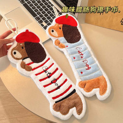 擦手巾毛巾掛式可愛臘腸狗衛生間廚房超強吸水加厚手帕不髮臭抹布