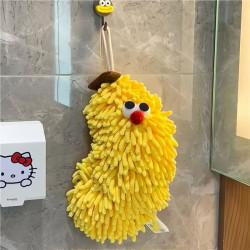 創意水果雪尼爾擦手巾掛式可愛浴室衛生間廚房吸水速乾擦手小毛巾