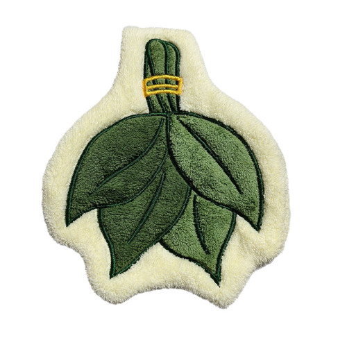 可愛植物葉子擦手巾珊瑚絨廚房衛生間可攜式掛式吸水手帕柔軟舒適