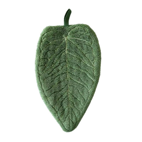 植物葉子擦手巾熱植花燭手帕掛式廚房衛生間浴室可愛加厚創意毛巾