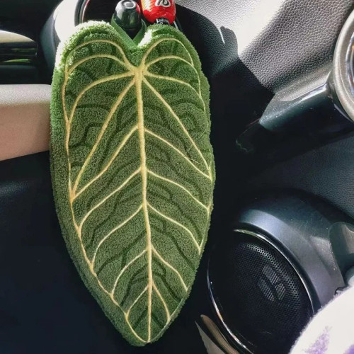 植物葉子擦手巾手帕可掛式廚房衛生間浴室乾手巾可愛加厚創意毛巾