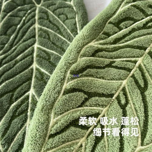 植物葉子擦手巾掛式廚房衛生間浴室可攜式毛巾抹布吸水清潔手帕