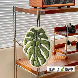 植物葉子加厚擦手巾可愛創意熱植花燭衛生間浴室掛式毛巾廚房手帕