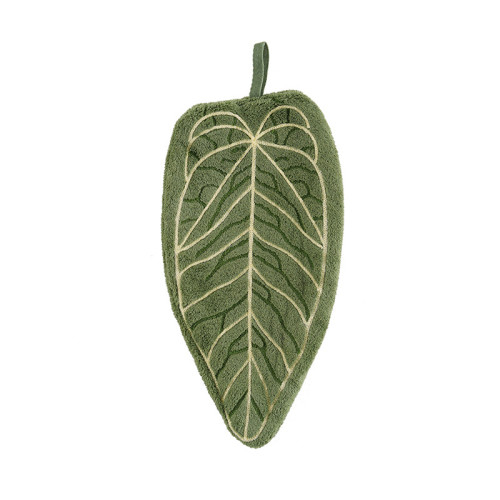 熱植物花燭葉子擦手巾可掛式廚房衛生間浴室抹布吸水加厚抹布手帕