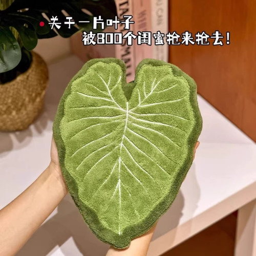 創意掛式熱植物葉子擦手巾加厚吸水掉毛廚房衛生間擦手帕搽手帕