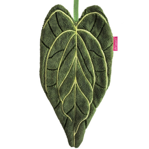 樹葉子花燭植物擦手巾掛式吸水速乾抹布珊瑚絨廚房毛巾手帕不掉毛
